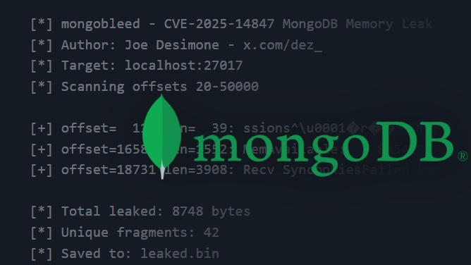 ثغرة "MongoBleed" تهدد أكثر من 87 ألف خادم MongoDB حول العالم